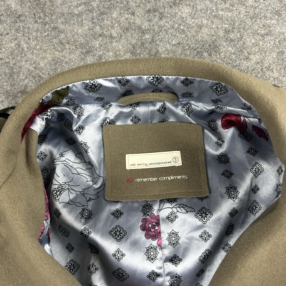 Odd Molly Coat Women's Large (3) Wool Cashmere Blend Anthropologie Cowgirlcore - Picture 3 of 13